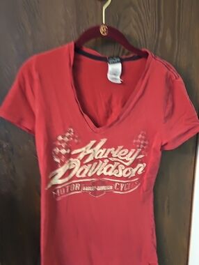 2 Harley-Davidson Women's  V-Neck Graphic Tee